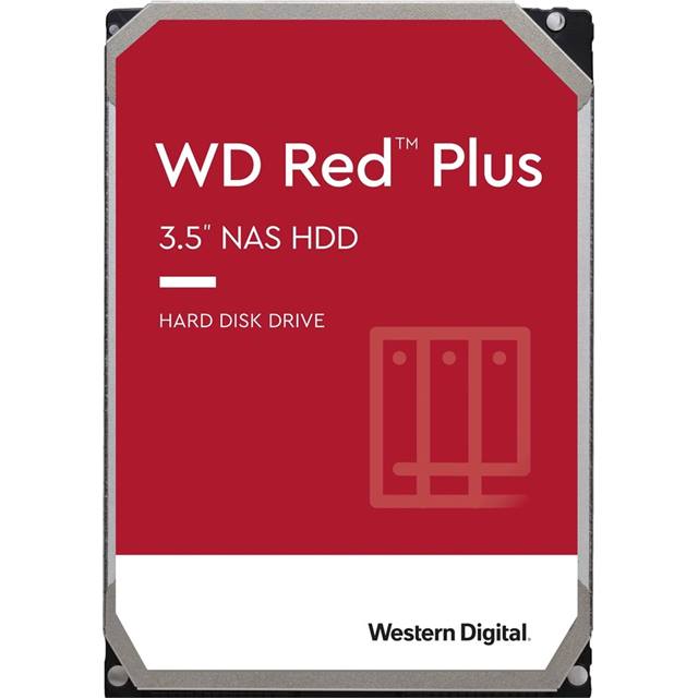 WD Red Plus NAS Hard Drive - 4TB - 3.5", SATA, 5.4k, 256MB