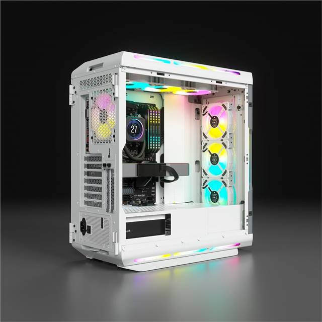 Corsair Boîtier d’ordinateur iCUE 5000T RGB Blanc