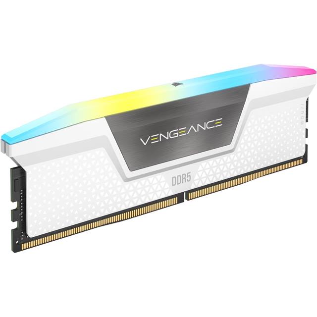 Corsair Vengeance RGB, DDR5, 32 Go (2 x 16 Go), 5200 MHz - blanc