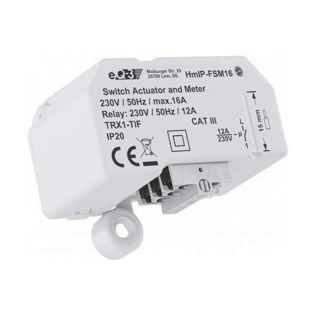 HomeMatic IP Schalt-Mess-Aktor 1-fach 16 A - für Unterputzmontage