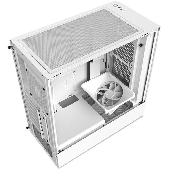 NZXT Boîtier d’ordinateur H5 Flow Blanc mat