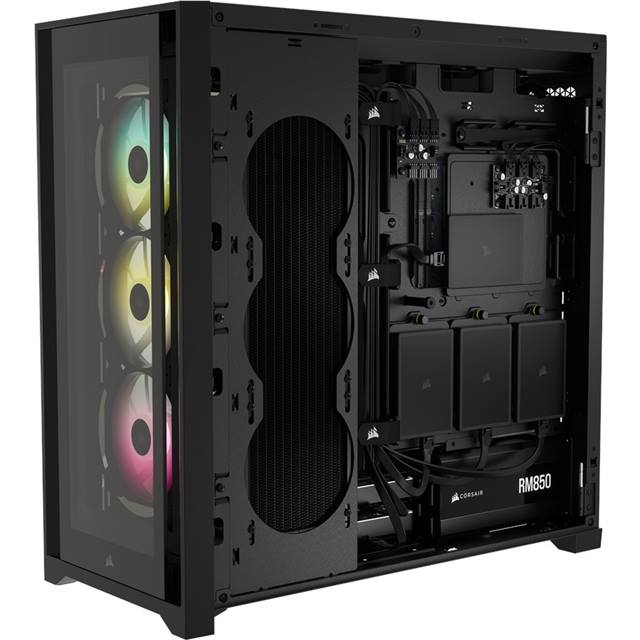 Corsair Boîtier d’ordinateur iCUE Midi Tower 5000X RGB TG Noir