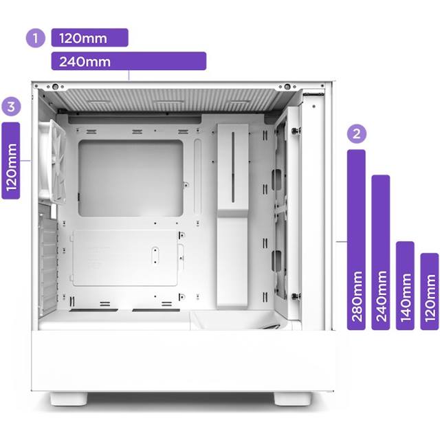 NZXT H5 Flow - weiss