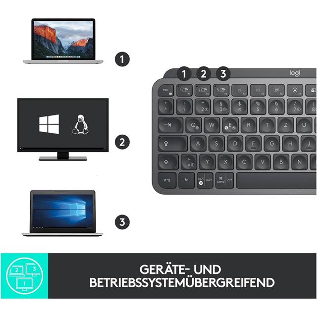 Logitech Clavier MX Keys Mini Graphite CH-Layout