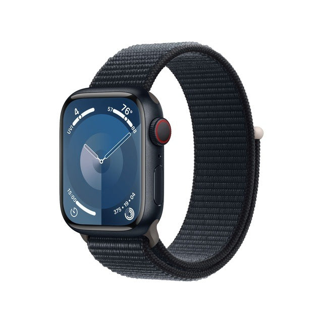 Apple Watch Series 9 GPS + Cellular (Aluminium Mitternacht) - 41mm - Sport Loop Mitternacht