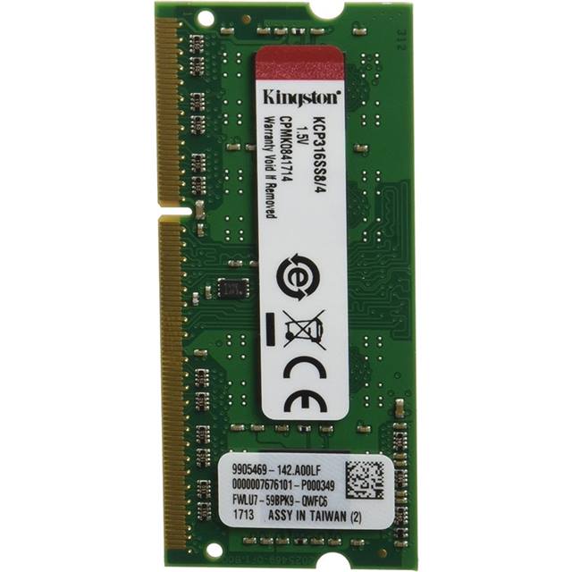 Kingston ValueRAM, SO-DIMM, DDR3, 4GB, 1600MHz