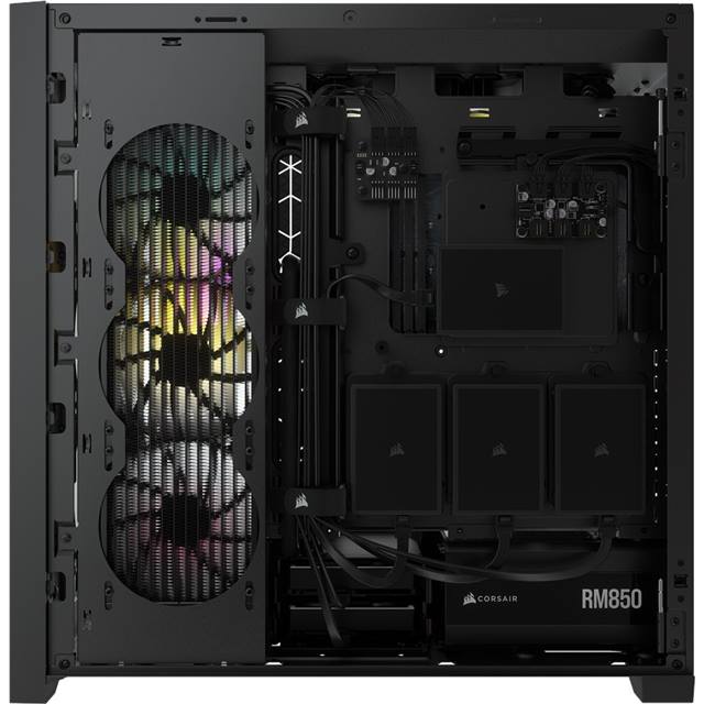 Corsair Boîtier d’ordinateur iCUE Midi Tower 5000X RGB TG Noir