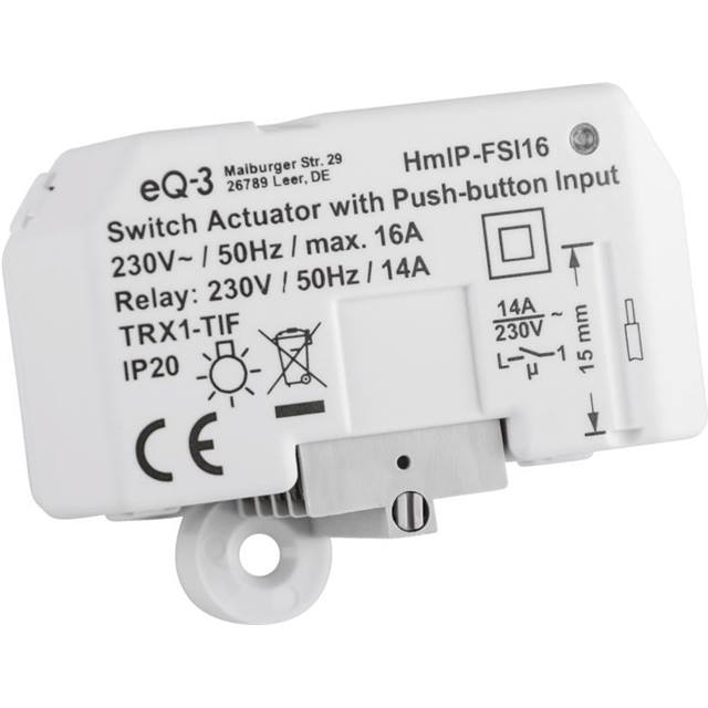 HomeMatic IP Funk-Schaltaktor mit Tastereingang, Unterputz