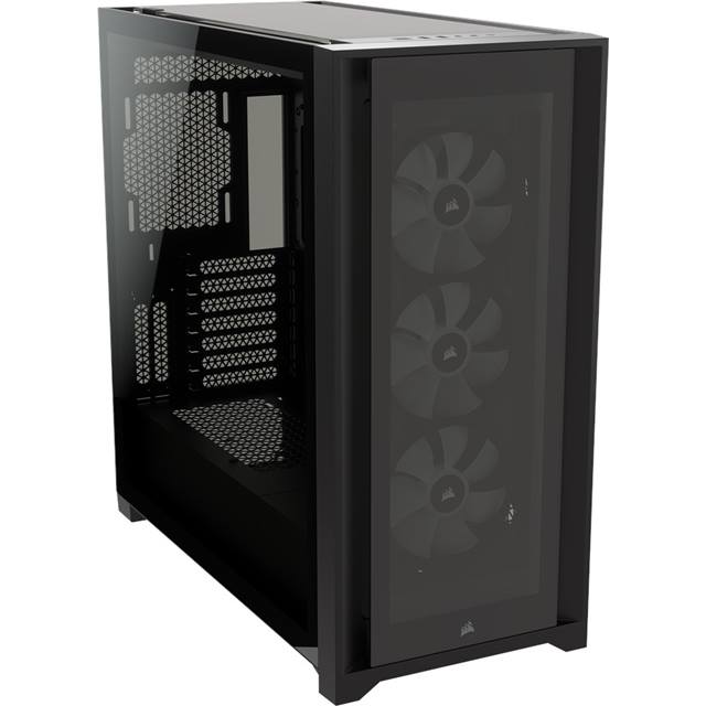 Corsair Boîtier d’ordinateur iCUE Midi Tower 5000X RGB TG Noir