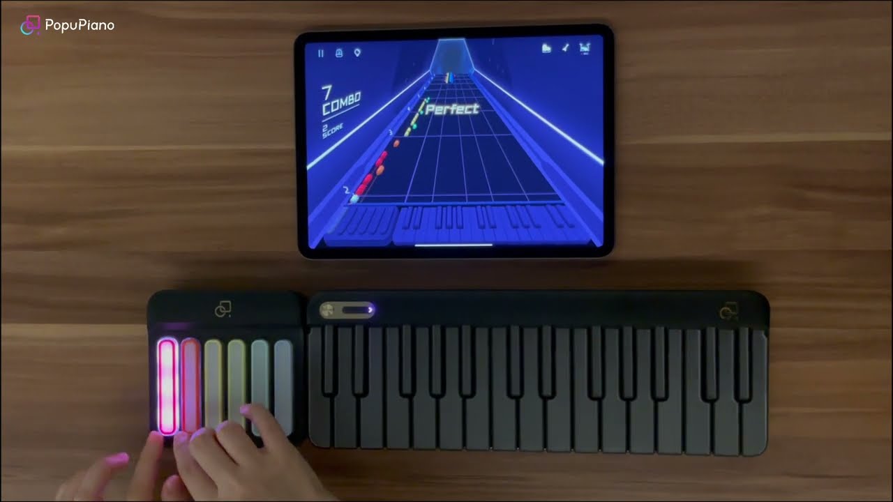 PopuMusic Keyboard PopuPiano 1 Set Schwarz