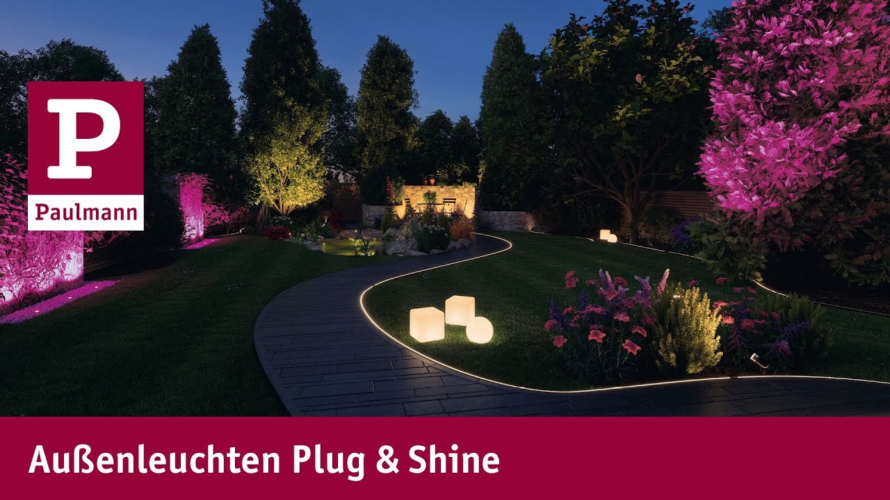 Paulmann Lampe de jardin Plug &amp; Shine RGBW Étage, ZigBee