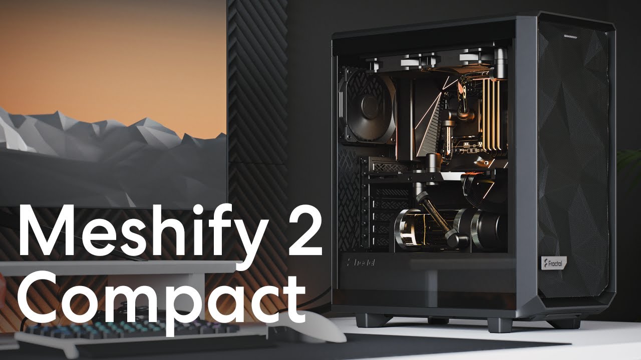 Fractal Design Boîtier d’ordinateur Meshify 2 Compact Lite Noir