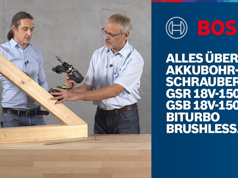 Bosch Professional Perceuses à percussion sans fil GSB 18V-150 C Biturbo 2x 8Ah