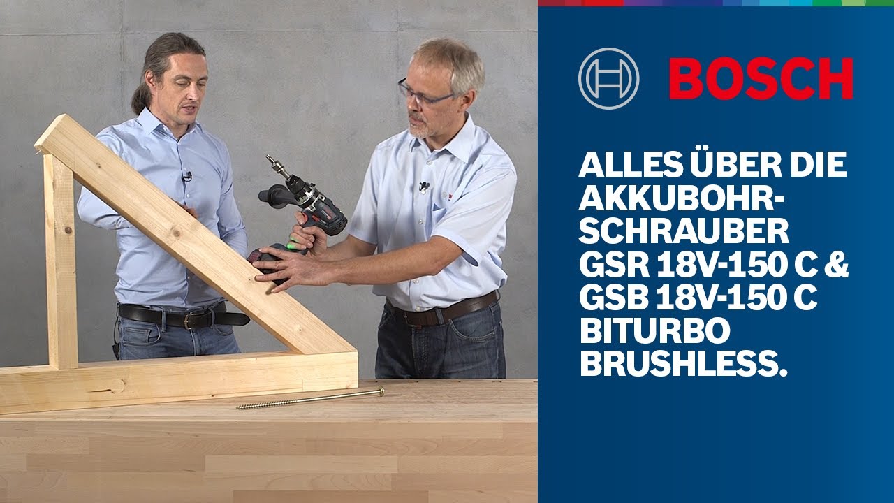 Bosch Professional Perceuses à percussion sans fil GSB 18V-150 C Biturbo 2x 8Ah