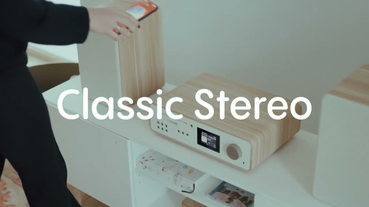 Pure Micro-HiFi Anlage Classic Stereo Eiche/Weiss