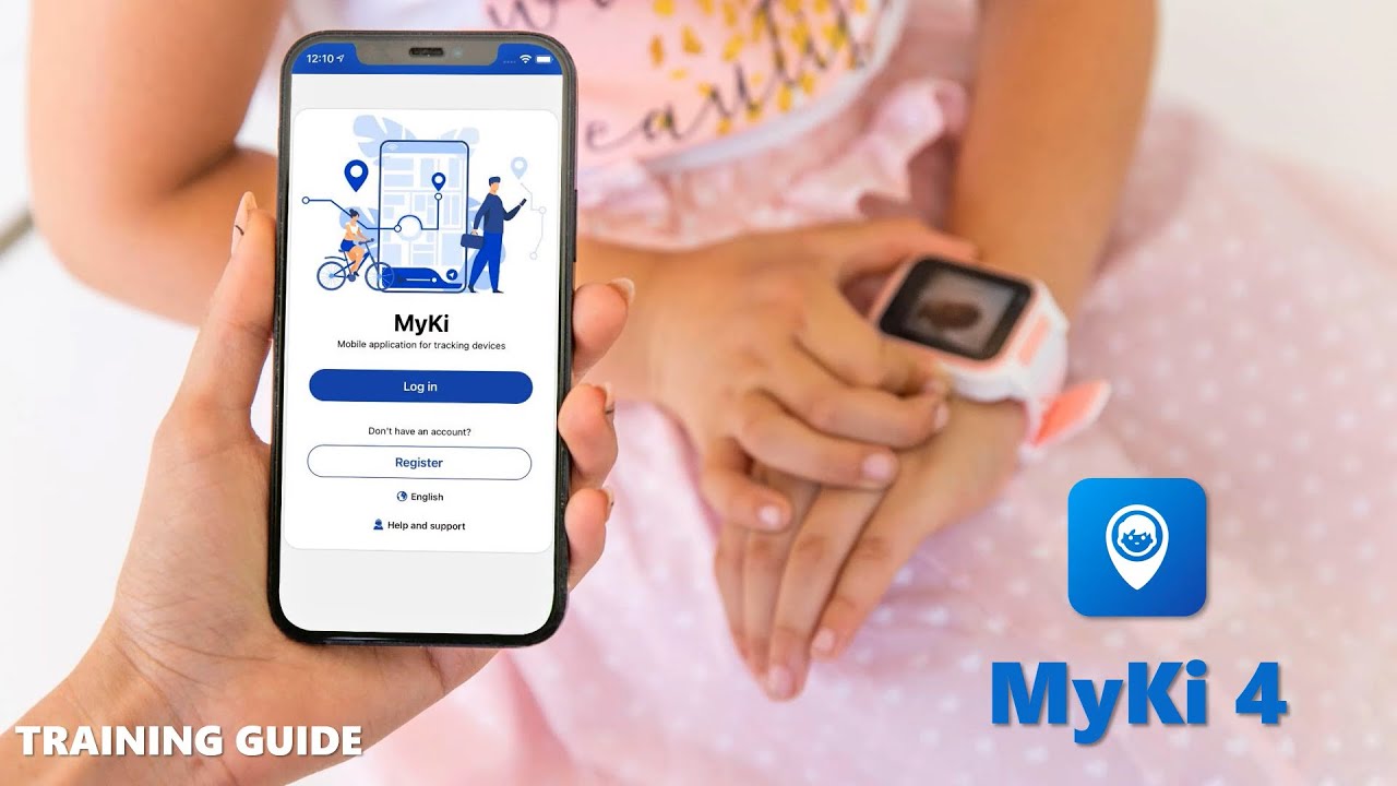 MyKi Smartwatch Montre GPS pour enfants MyKi 4 Noir/gris avec carte SIM