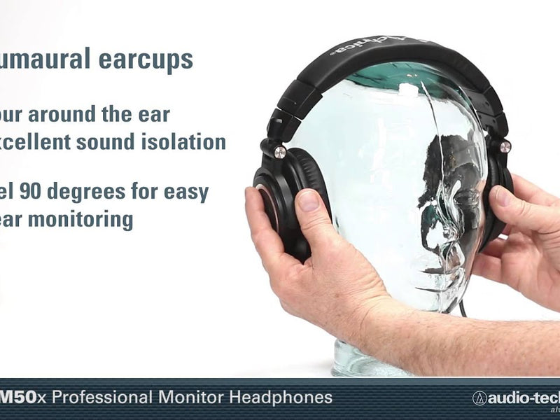 Audio-Technica Over-Ear-Kopfhörer ATH-M50x Schwarz