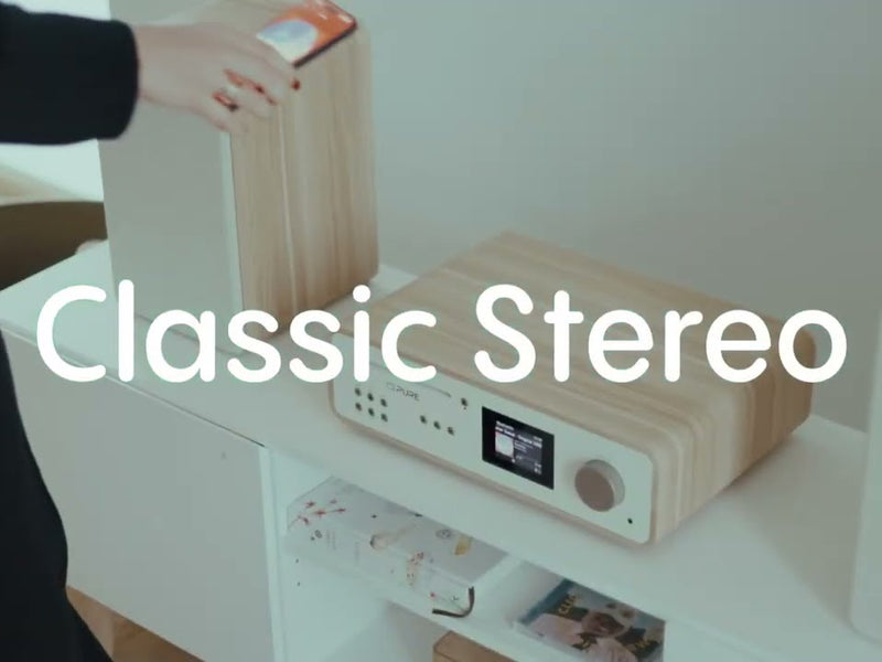 Pure Micro-HiFi Anlage Classic Stereo Schwarz/Walnuss