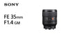 Sony Longueur focale fixe FE 35mm F/1.4 GM – Sony E-Mount