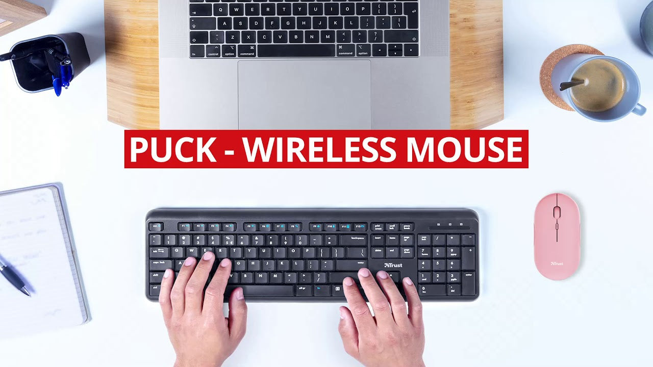 Trust Souris Puck Rechargeable Rose