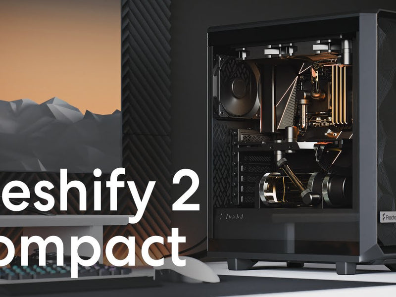 Fractal Design Boîtier d’ordinateur Meshify 2 Compact TG Dark Noir